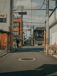 日系复古街巷街景