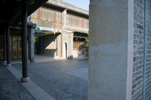 古建廊道光影场景