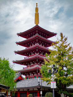 日本浅草寺五重塔