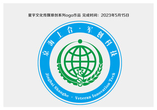 环保主题圆形徽章logo