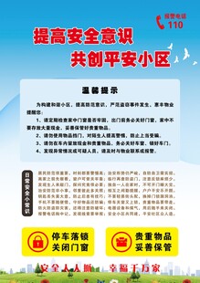 提高安全意识  共创平安小区