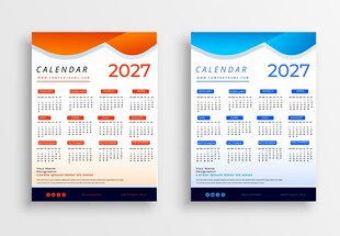 2027 挂历模板
