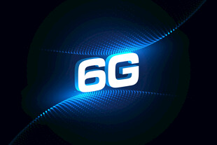 蓝光6G科技创意背景