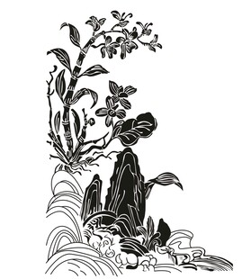石斛矢量插画