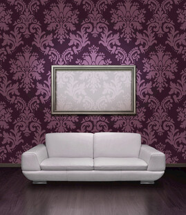客厅沙发空白画框场景