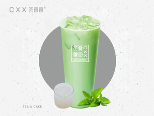 薄荷奶绿外卖图