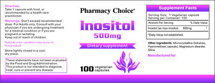 肌醇保健品标签