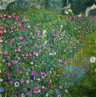 克里姆特花田油画