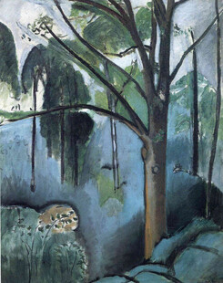 丛林风景油画