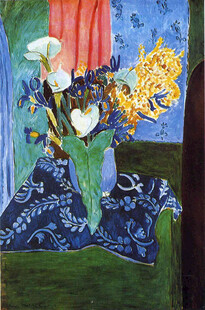 窗边花卉静物油画