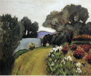 郊野花园风景油画