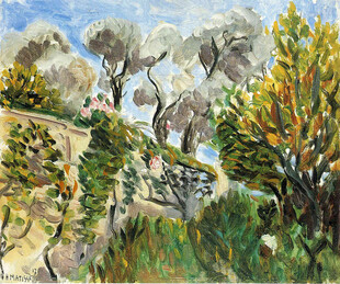 印象派山野风景油画