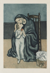 复古母子装饰版画