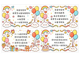 可爱童趣手账装饰边框