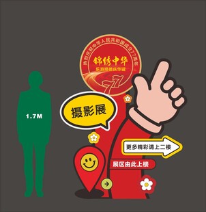 打卡指引立牌