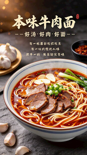 本味牛肉面宣传海报