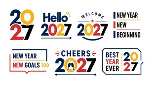 2027 新年贴纸