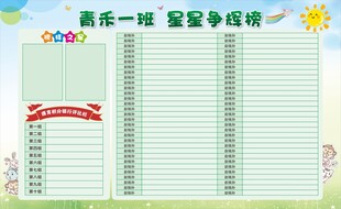 班级星星评比光荣榜