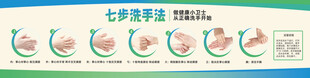 七步洗手法健康卫生科普告示牌