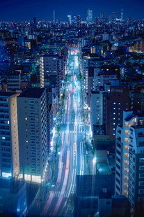 城市夜景摩天建筑群