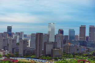 城市建筑群远景风光