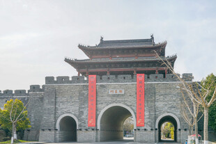 中式古城楼城门