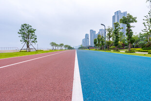 城市彩色健身步道