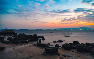 海边黄昏日落美景