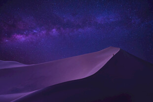 沙漠暗夜梦幻星空