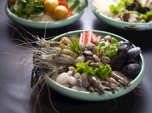 新鲜海鲜食材拼盘