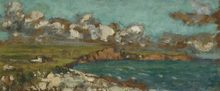 海岸风景油画