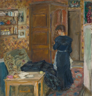 印象派室内人物油画