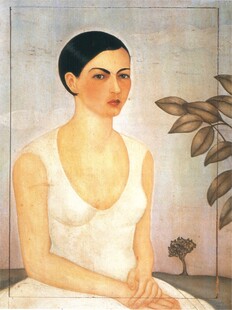 复古女性肖像油画
