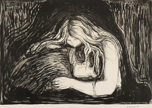 蒙克黑白女性版画