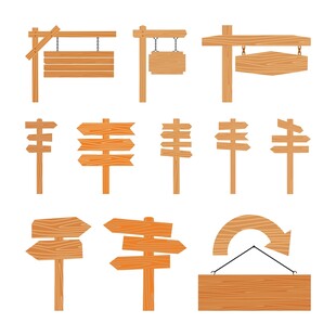 木质路牌素材
