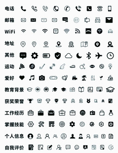 常用个人信息功能图标合集