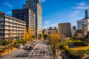 东京秋日城市街景