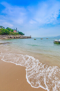 夏日海滨沙滩美景
