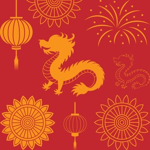 国风喜庆素材