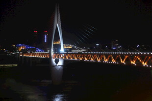 跨江大桥璀璨夜景 重庆