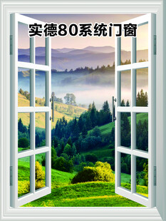 实德80系统门窗效果图