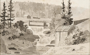 怀旧郊野风景老版画