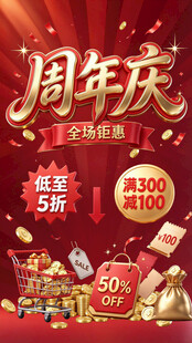 周年庆促销活动海报