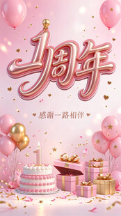 一周年庆典海报