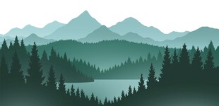 山林插画