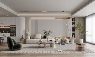 现代轻奢客厅装修效果图