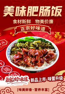 美味肥肠饭宣传海报