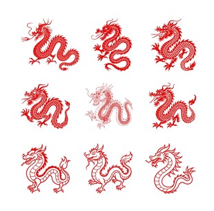 国风龙纹素材