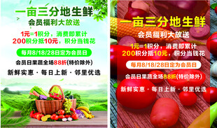 生鲜会员福利活动海报