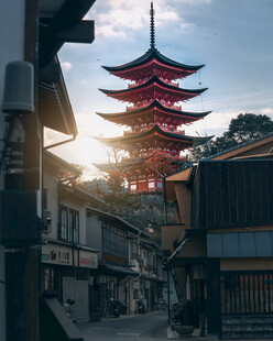 京都五重塔街景风光
